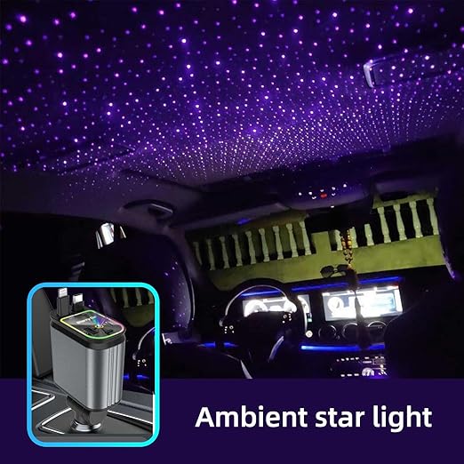 Starry Sky Car Charger 4 in 1 Car Charger Starry Sky Projector Car Mobile Phone Charger
