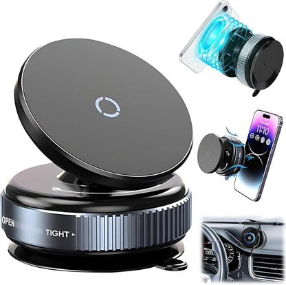 K009 Ultra Vacuum Car Mount,Magnetic Grip, 360° Phone Mount for iPhone & Android Mobile Holder