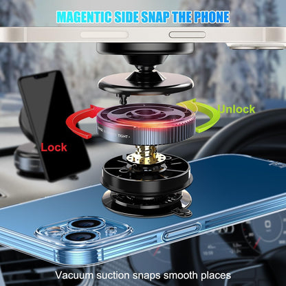 K009 Ultra Vacuum Car Mount,Magnetic Grip, 360° Phone Mount for iPhone & Android Mobile Holder