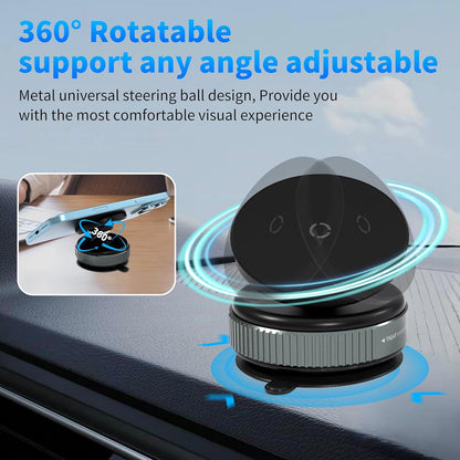 K009 Ultra Vacuum Car Mount,Magnetic Grip, 360° Phone Mount for iPhone & Android Mobile Holder