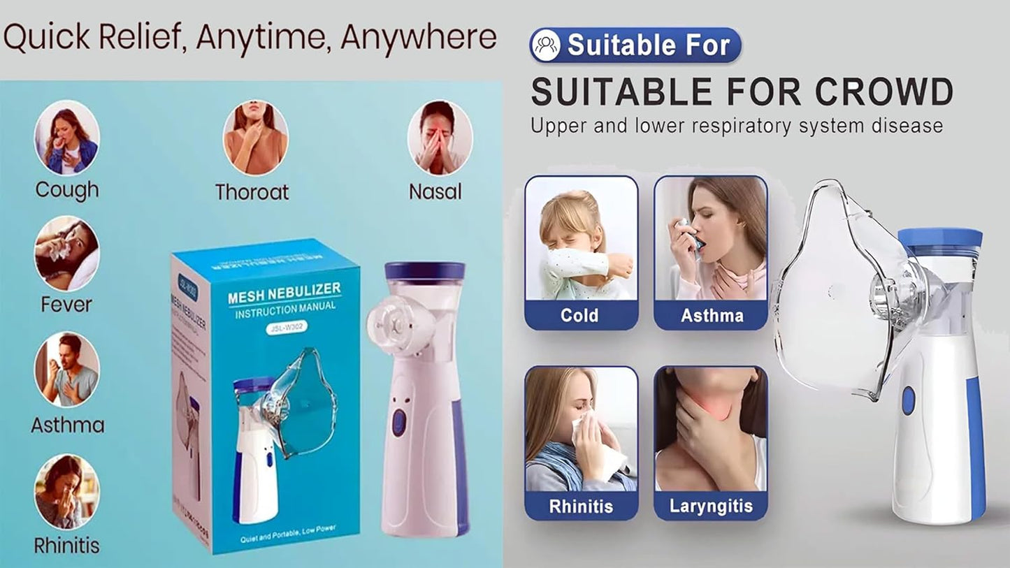 Mini Nebulizer Machine Rechargeable Nebulizer Handheld Mesh Nebulizer For Breathing Problems